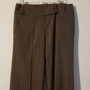 Sz 10 Larry Levine‎ Brown Striped Pants